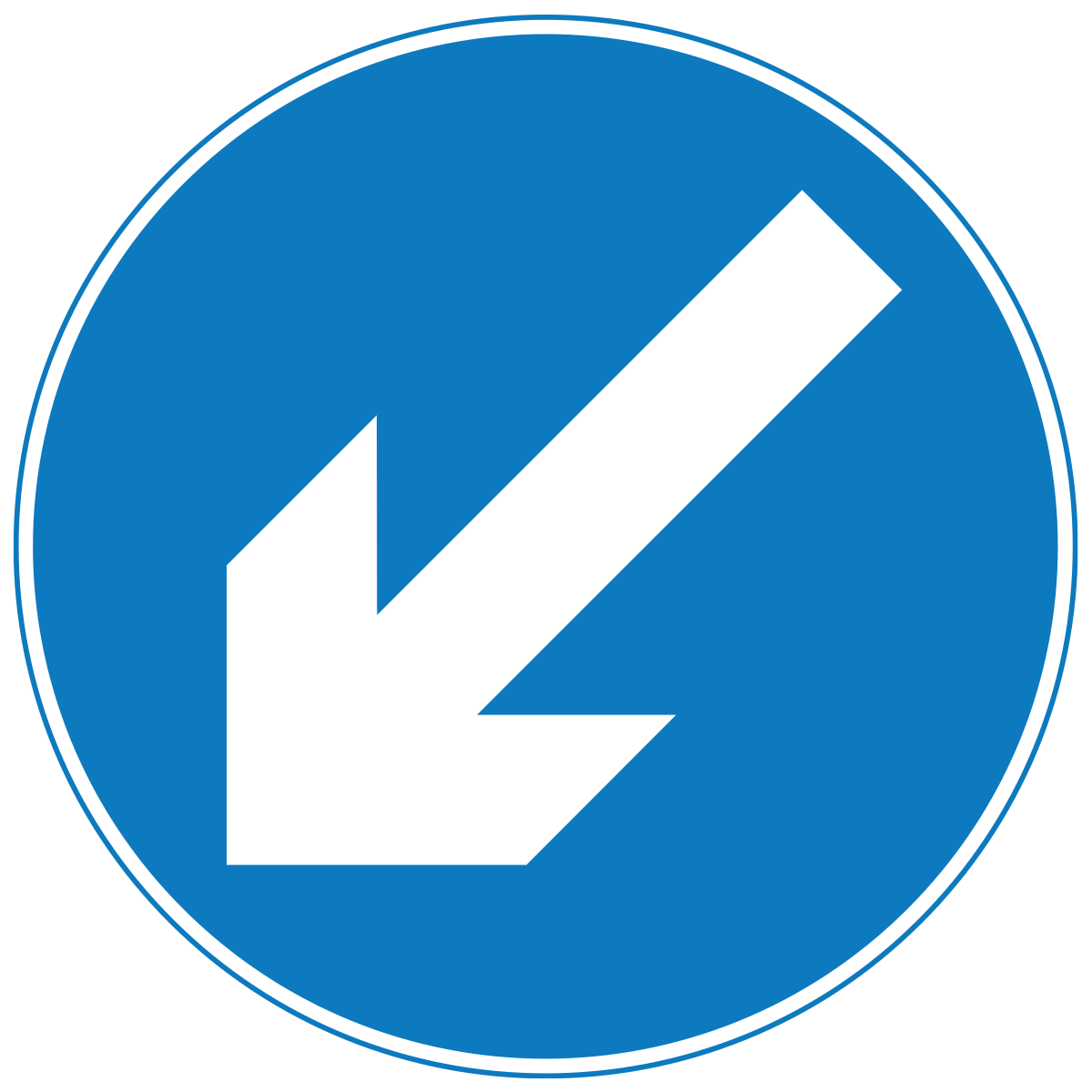 Keep left (Right if symbol is reversed)